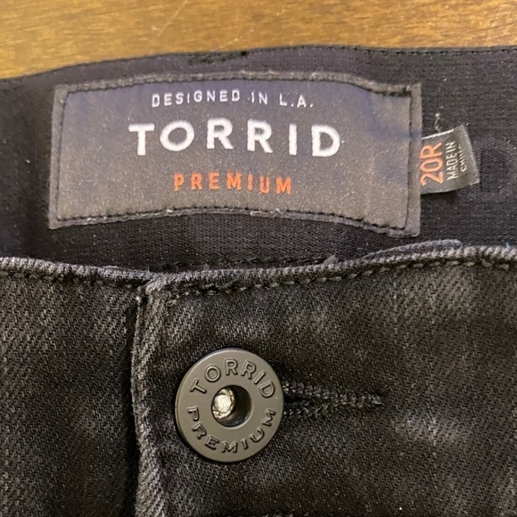 Torrid 20 Bombshell Skinny Jeans Black High Rise Womens Plus Size Stretch - Picture 9 of 16